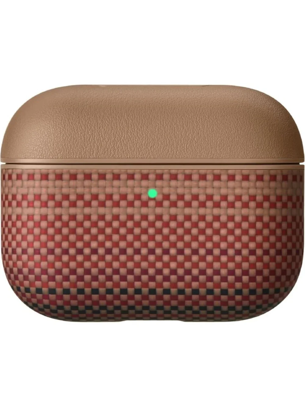 Stylish Leather & Aramid Woven AirPods Pro 3 Case with MagSafe - Sunset Color
